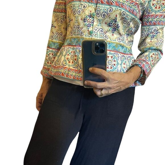 3/$25 ADRIANNA PAPELL Vintage Silk Long Sleeves Blazer.Size 8 - Picture 6 of 15